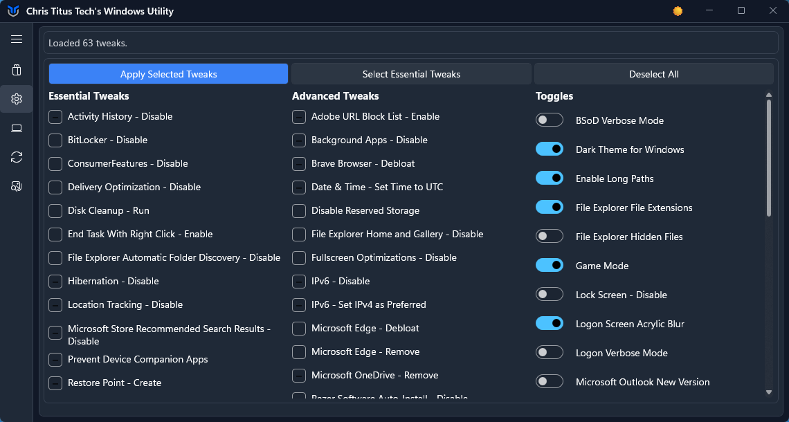 Windows Toolbox